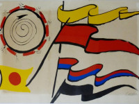 ALEXANDER CALDER - USA - ORIFLAMMES - LITOGRAFIA - 75 x 110 cms - 1969
